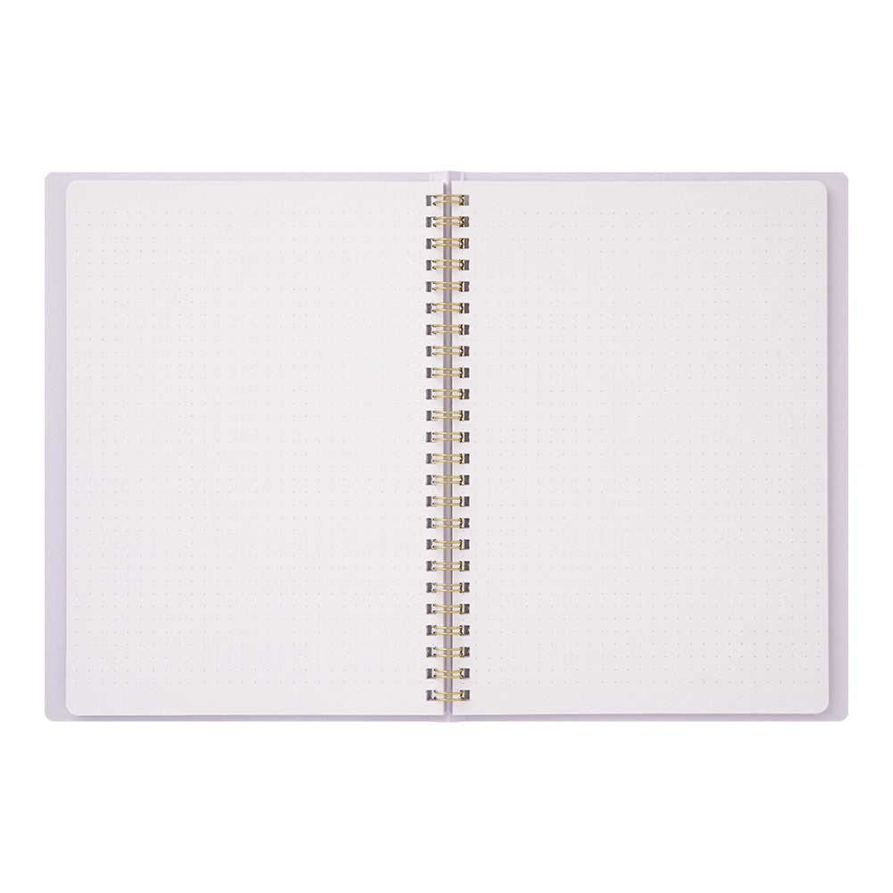 Cuaderno Soft Color Ring - Puntos - Lila
