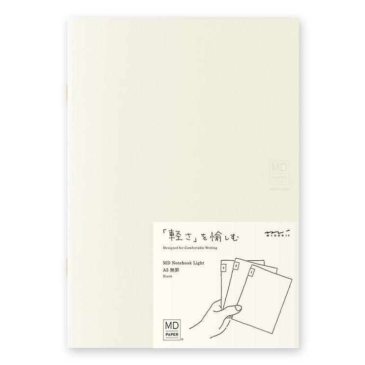 MD Notebook A5 Light - En Blanco - 3 piezas
