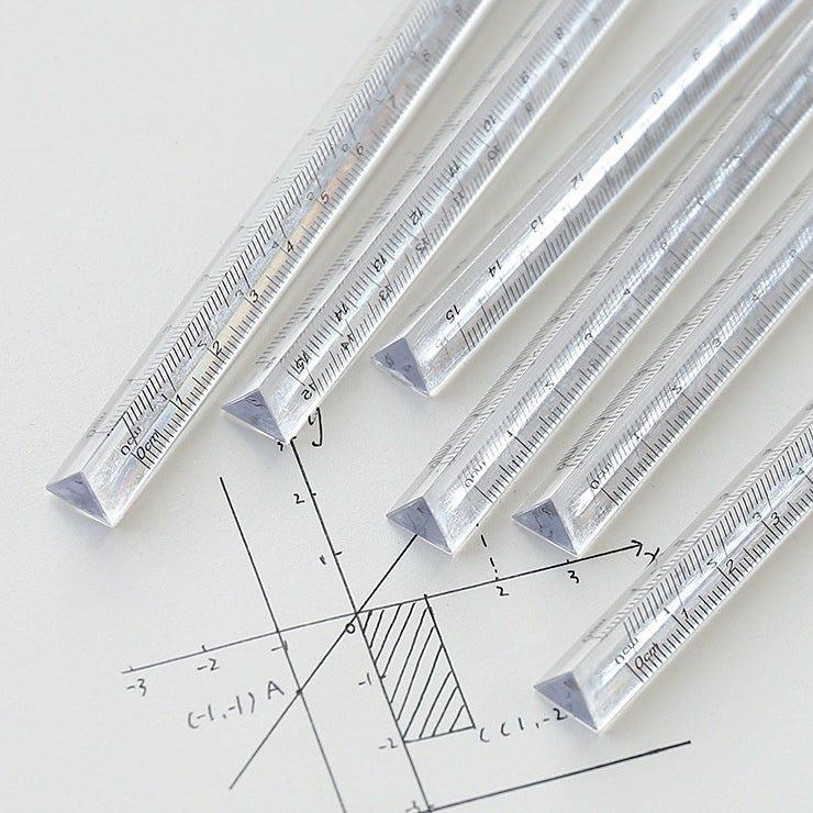 Regla Triangular Transparente