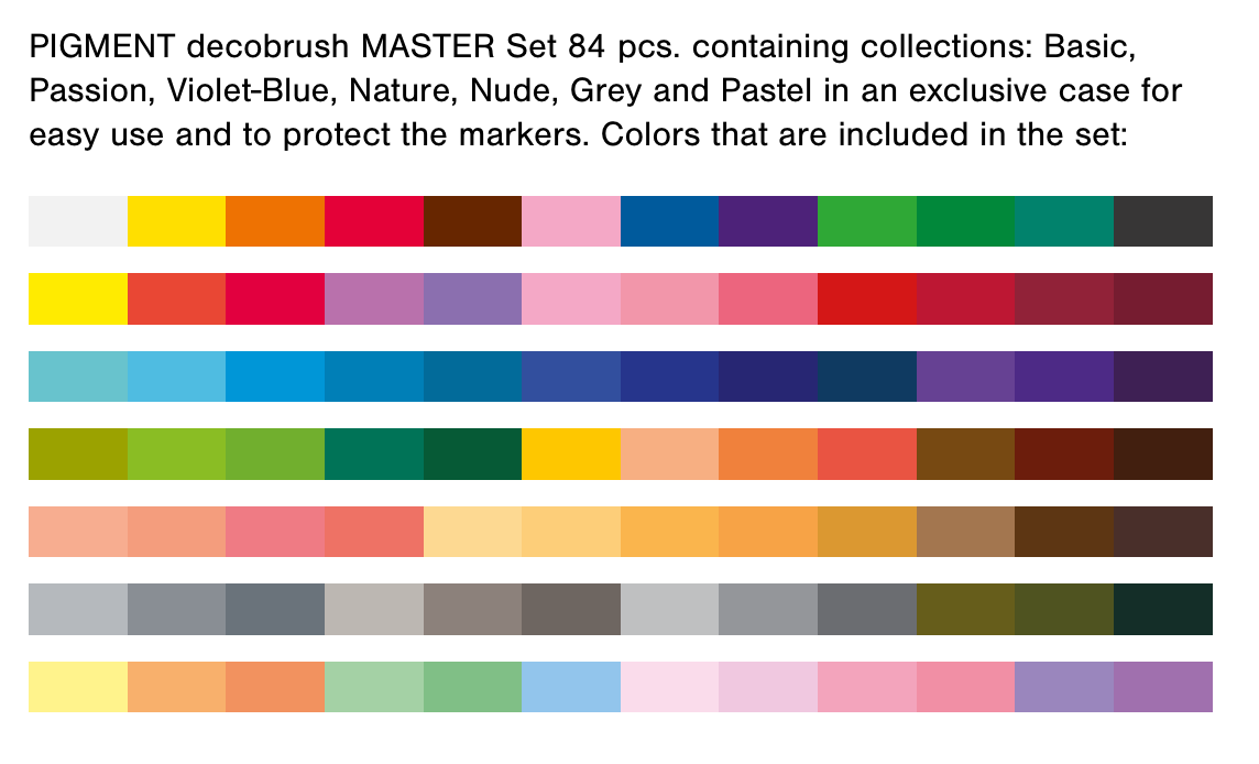 Master Set - Pigment Decobrush - Set 84
