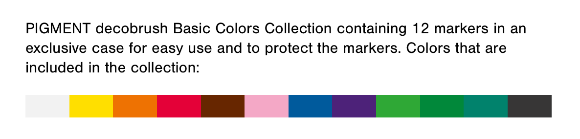 Pigment Decobrush - Set 12 - Basic