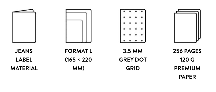 Cuaderno Voyager - L - Grey