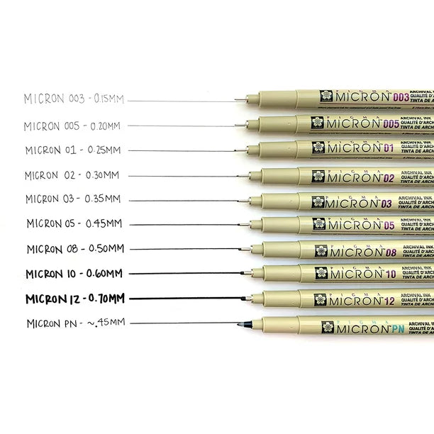 Pigma Micron - Set de 10