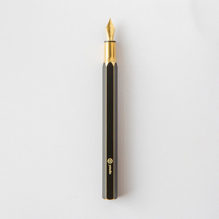 Pluma Fuente de Escritorio - Brass - Negro