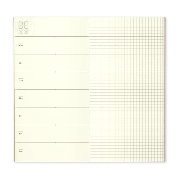 TRAVELER's notebook Refill - Regular Size - 019 Free Diary Weekly + Memo