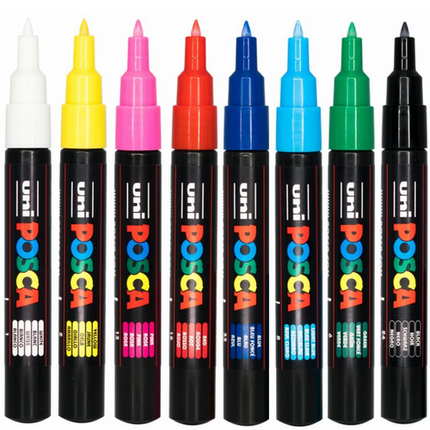 Set de 8 Posca PC-1M - Basic