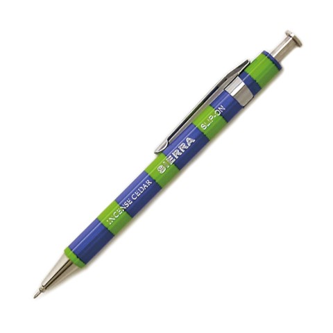 Wooden Ballpoint Pen - Azul/Verde