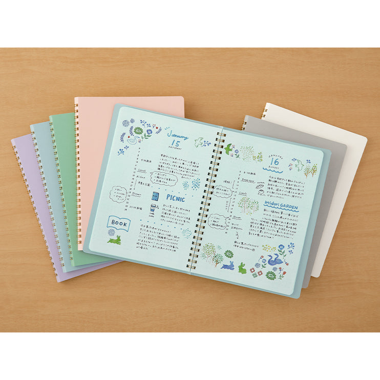 Cuaderno Soft Color Ring - Puntos - Blanco