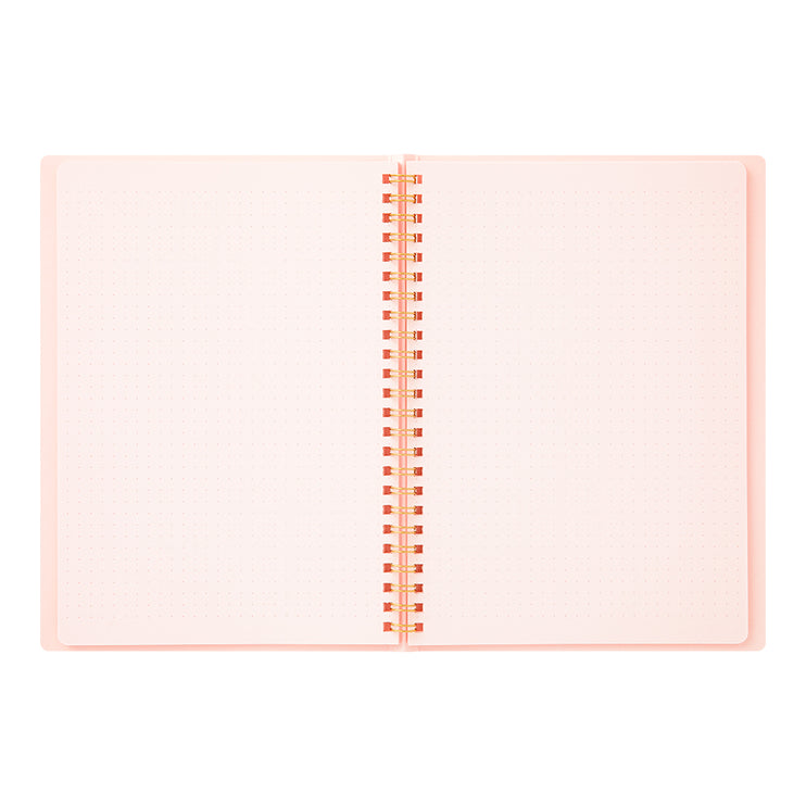 Cuaderno Soft Color Ring - Puntos - Rosado