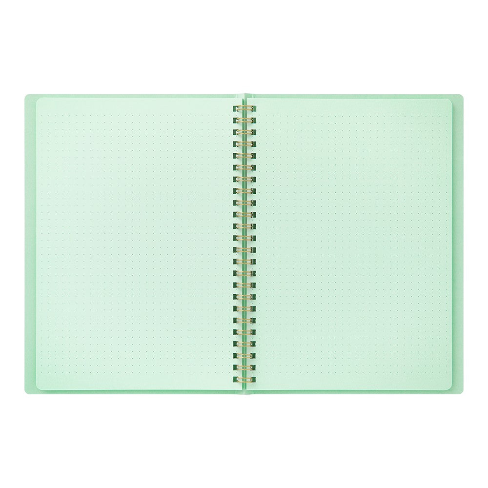 Cuaderno Soft Color Ring - Puntos - Menta