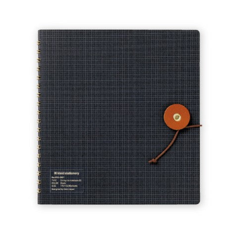 String-tie notebook - Black