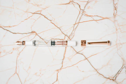 Pluma Fuente Diamond 580 Rose Gold - White