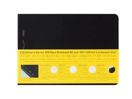 365 days notebook B6 Landscape - Cuadrícula - ColorSwatch