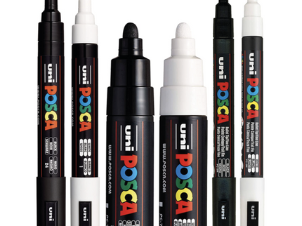 Set de 6 Posca - Bullet Tip B&W