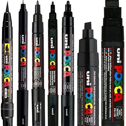 Set de 7 Posca - Negro