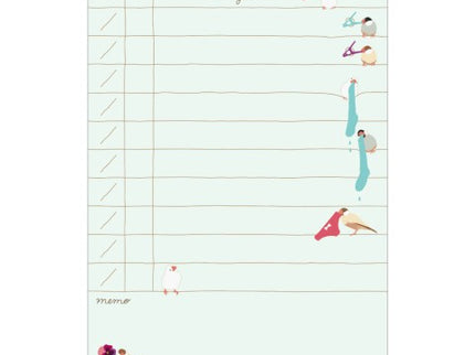 To Do Memo Pad - Pájaros