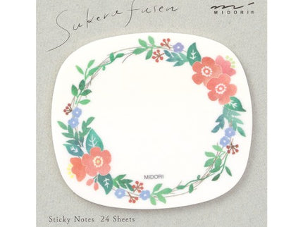 Sticky Notes Transparentes - Corona de Flores