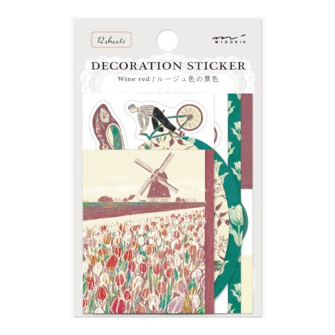 Decoration Stickers - Dark Red