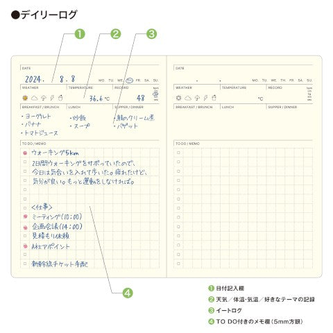 Pocketlog Diary B7 - Green