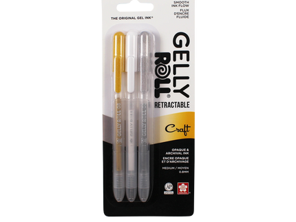 Gelly Roll Retráctil - Set de 3 - Craft