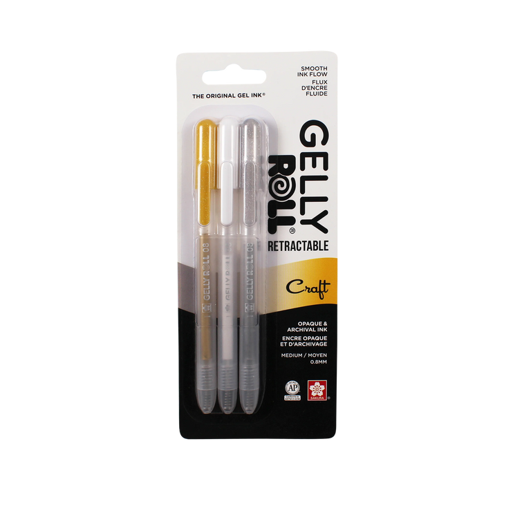 Gelly Roll Retráctil - Set de 3 - Craft