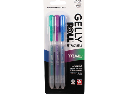 Gelly Roll Retráctil - Set de 3 - Metallic