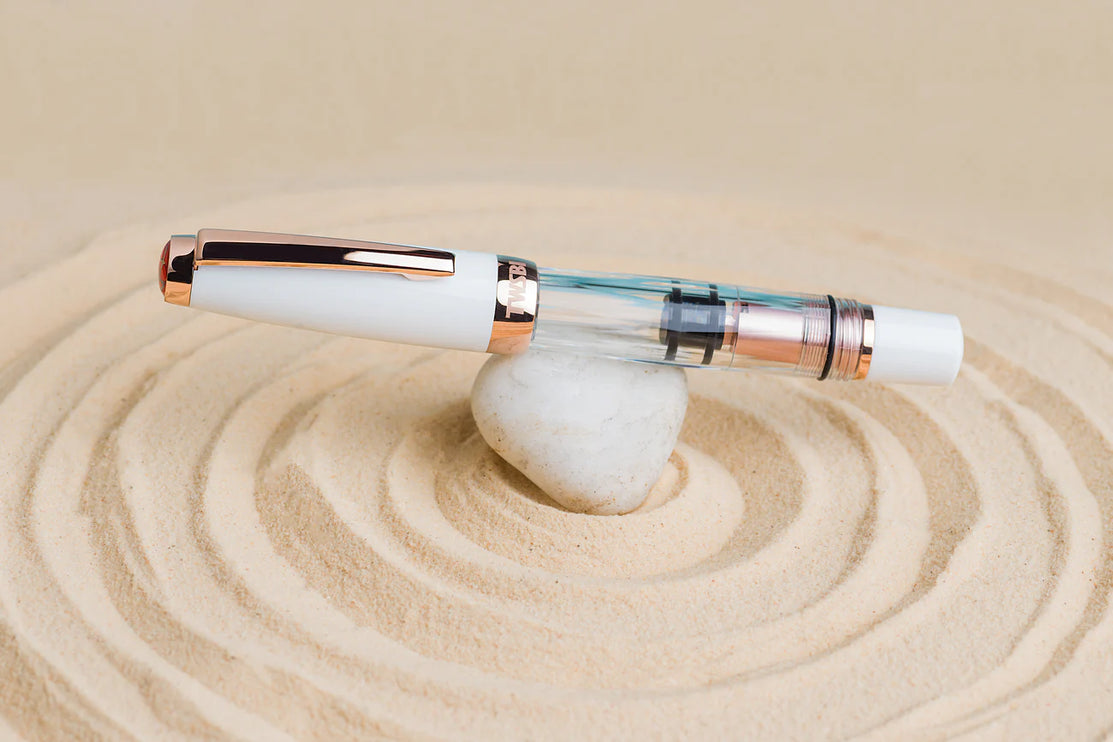 Pluma Fuente Diamond Mini - White Rose Gold II