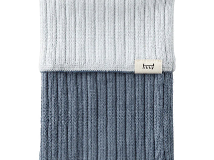 Knitted Book Band with Pockets - Two Tone Blue