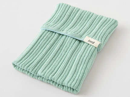 Knitted Book Band with Pockets - Blue Green