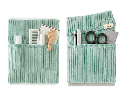 Knitted Book Band with Pockets - Blue Green