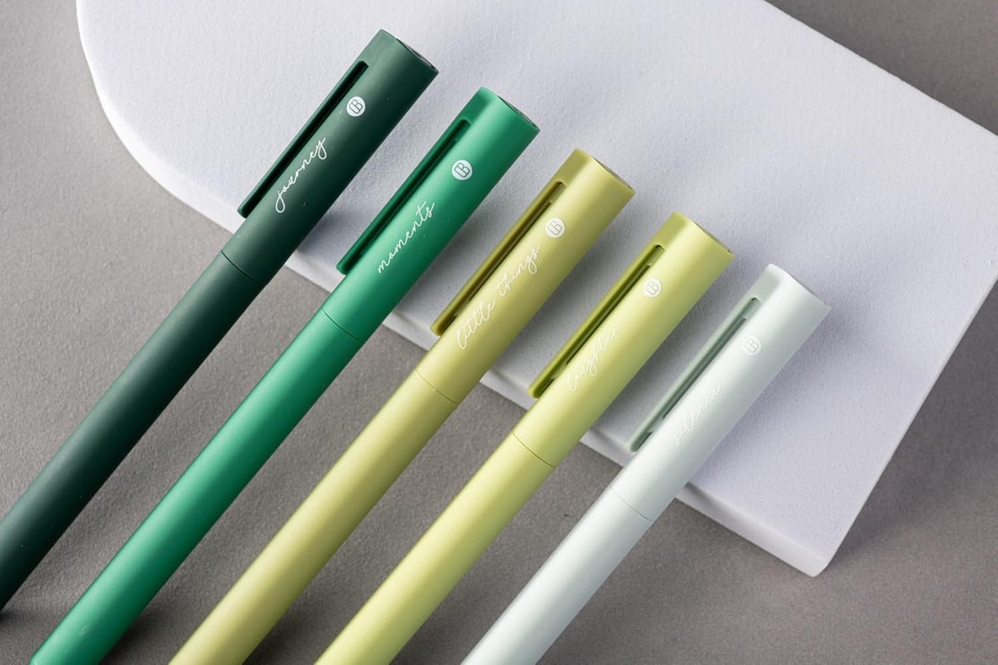 Lapiceros de Gel para Biblia - Set de 5 - Green