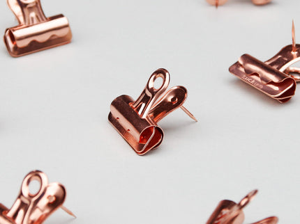 Rosegold Pushpin Clips