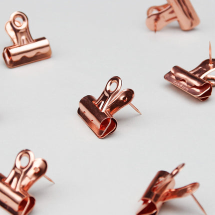 Rosegold Pushpin Clips