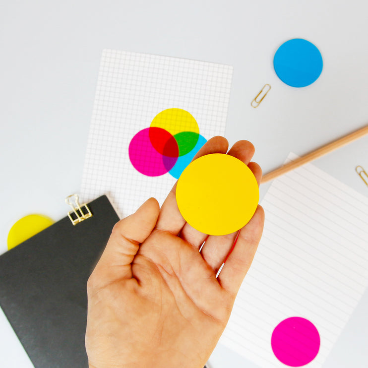 CMYK Sticky Notes Transparentes