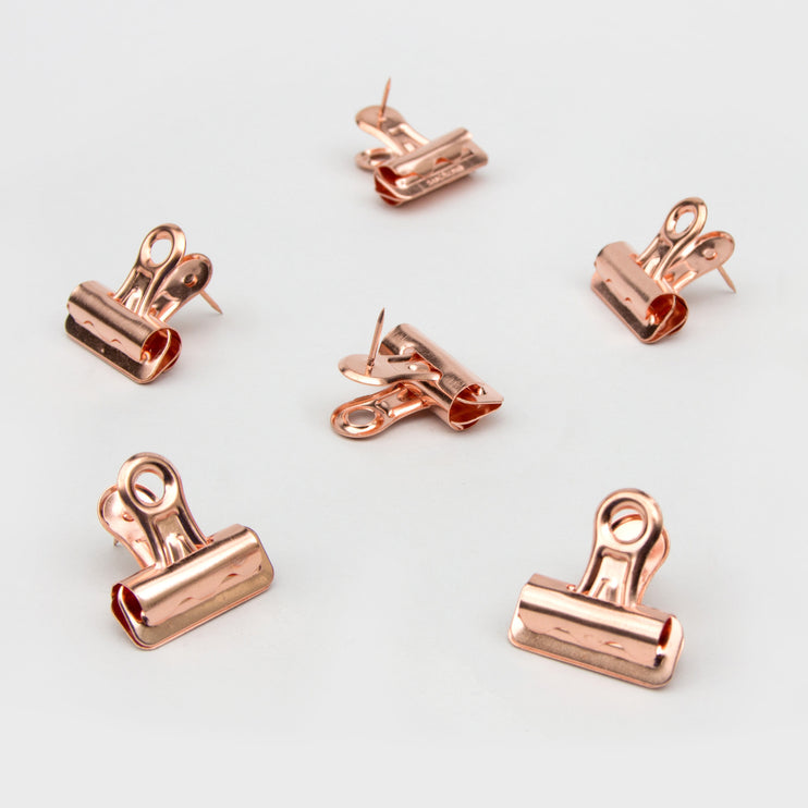 Rosegold Pushpin Clips