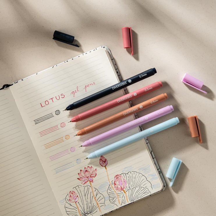 Lapiceros Punto Fino para Biblia - Set de 5 (Lotus)