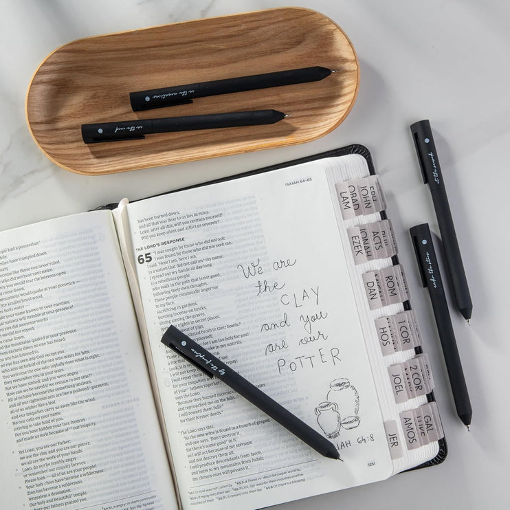 Lapiceros de Gel para Biblia - Set de 5 - Black