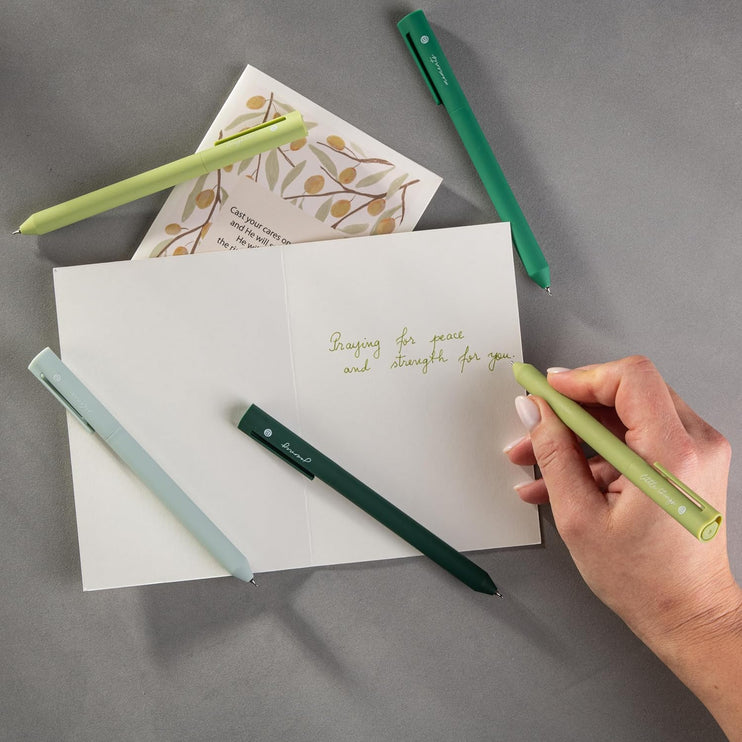 Lapiceros de Gel para Biblia - Set de 5 - Green