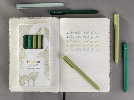 Lapiceros de Gel para Biblia - Set de 5 - Green