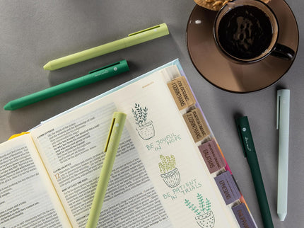 Lapiceros de Gel para Biblia - Set de 5 - Green