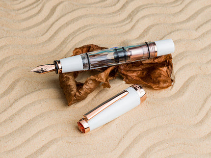 Pluma Fuente Diamond Mini - White Rose Gold II