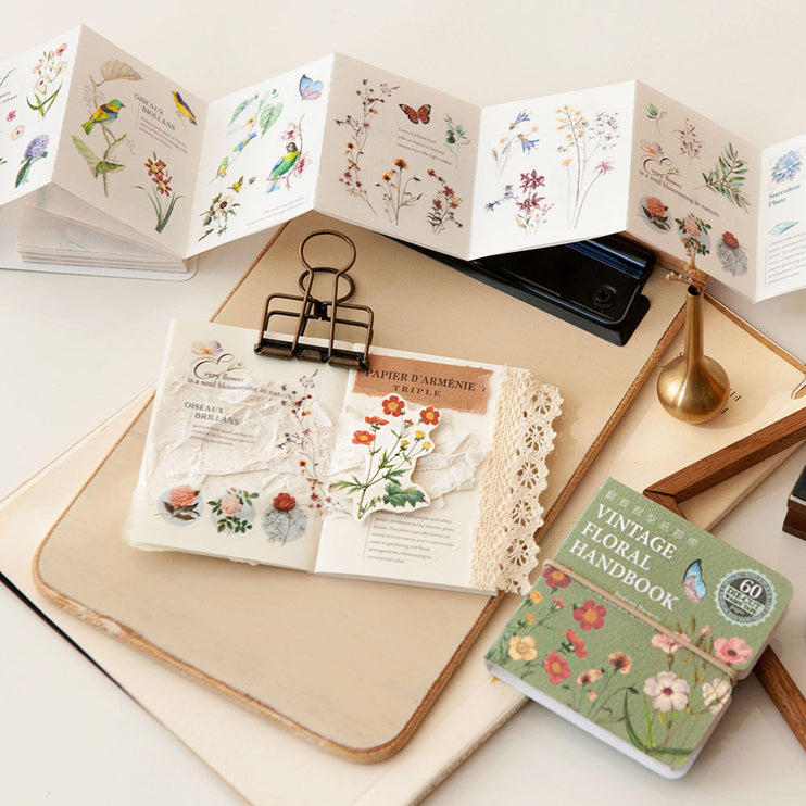 MU - Washi Tape Book - Vintage Floral Handbook