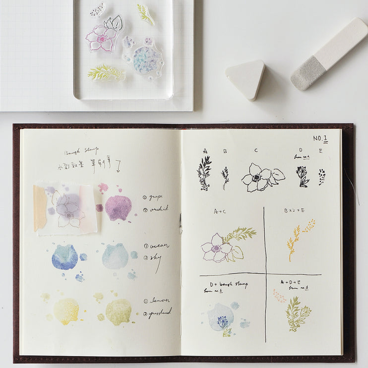 MU - Clear Splice Stamps - Anemone & Branch