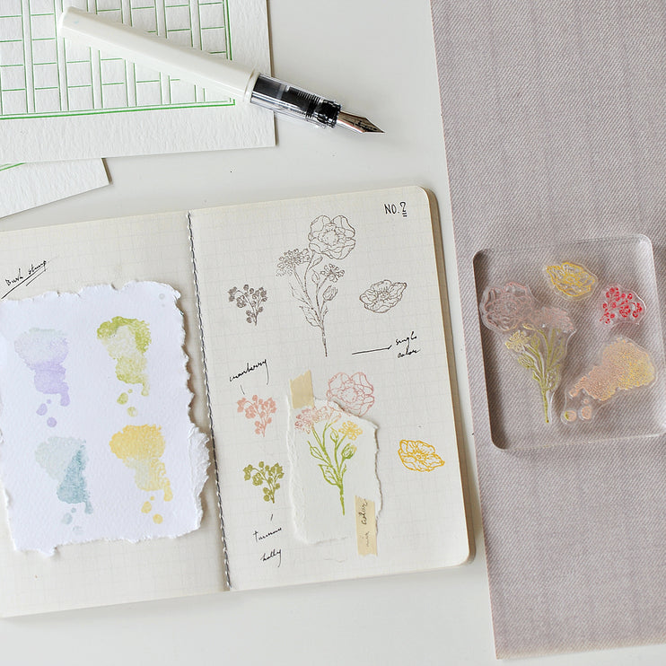 MU - Clear Splice Stamps - Flowers & Buds