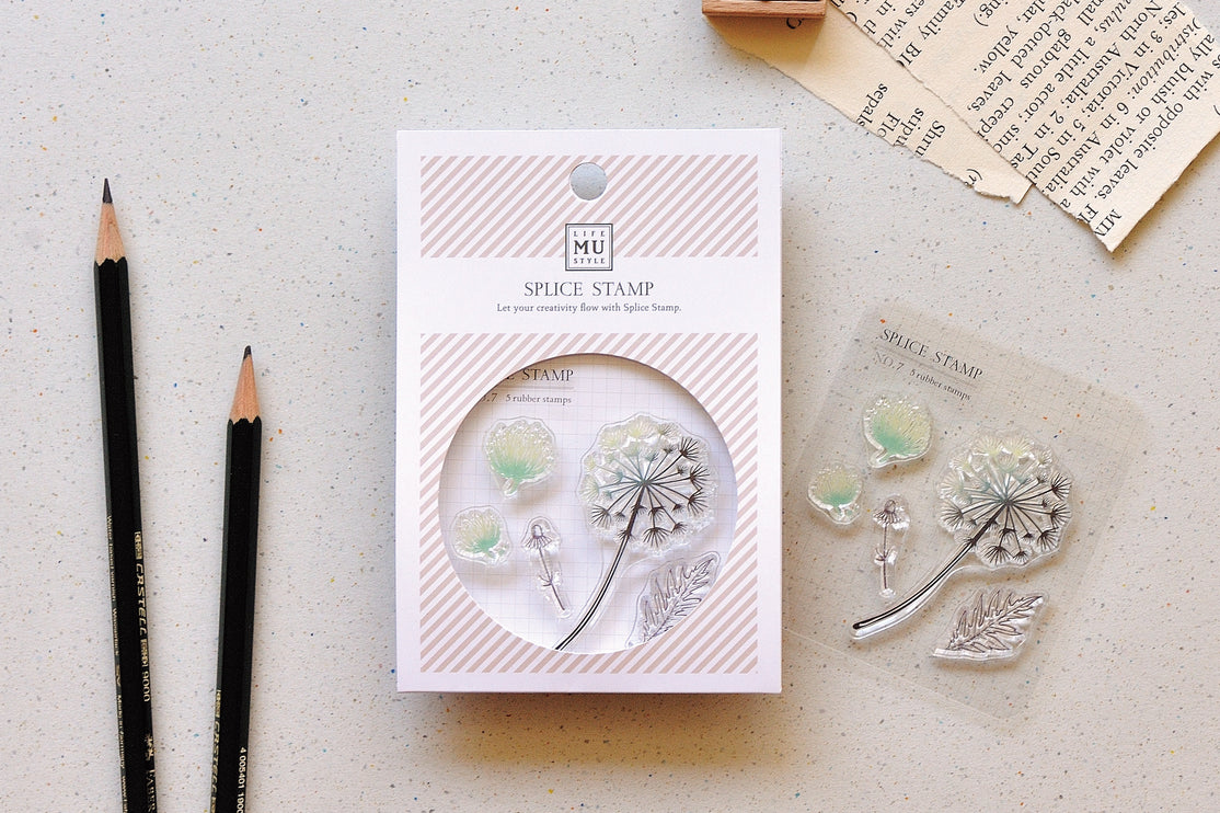 MU - Clear Splice Stamps - Dandelion