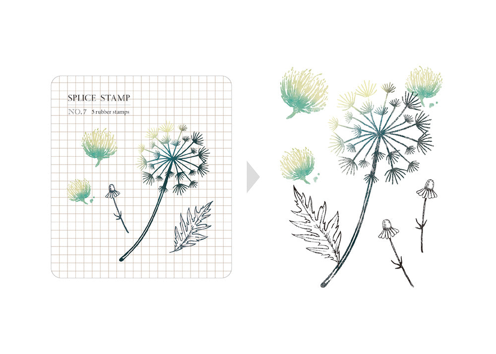 MU - Clear Splice Stamps - Dandelion