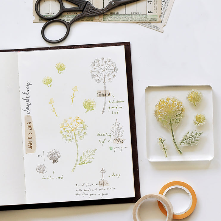 MU - Clear Splice Stamps - Dandelion