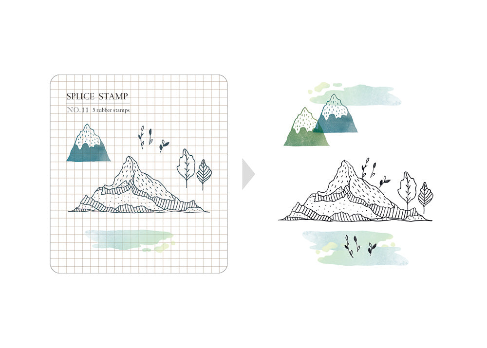 MU - Clear Splice Stamps - Mountains