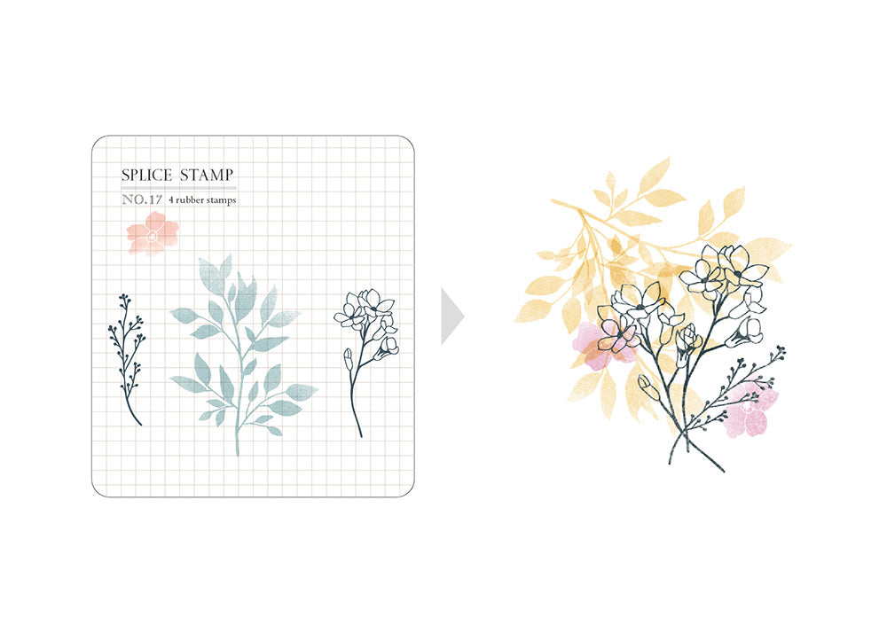 MU - Clear Splice Stamps - Flowers & Branches