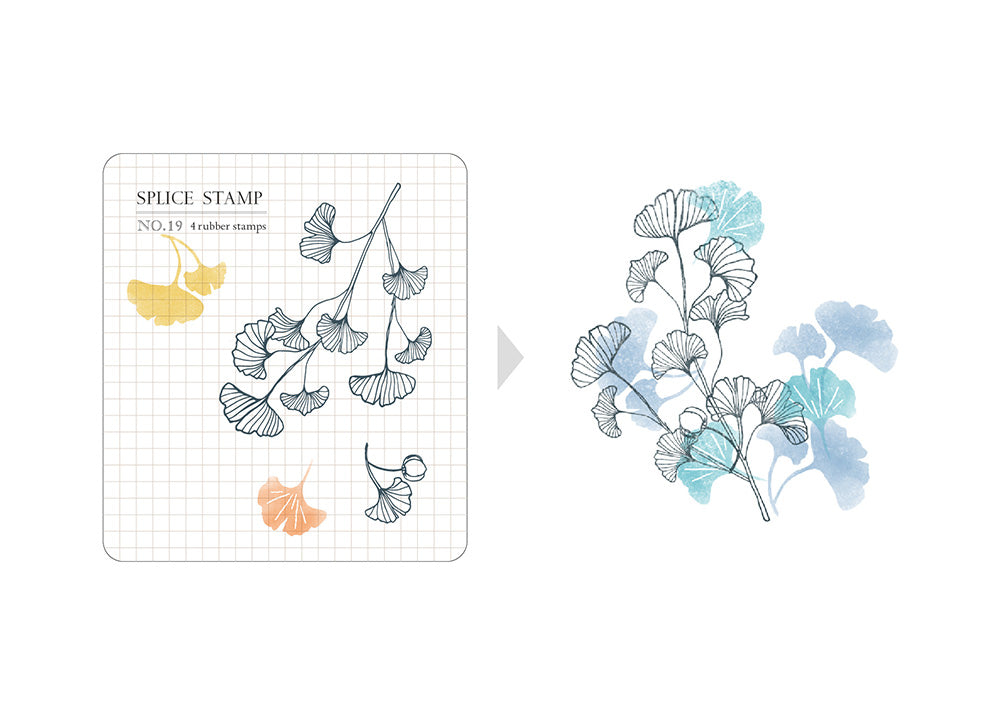 MU - Clear Splice Stamps - Gingko